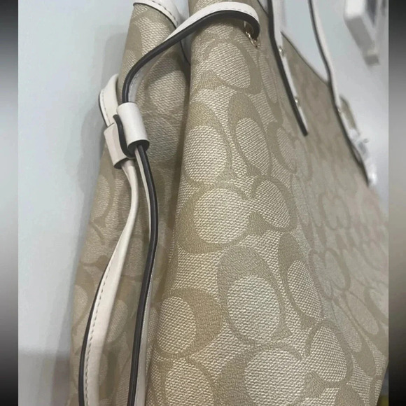 Coach Signature Drawstring Carryall Shoulder Bag F57842 TOTE BAG AUTHENTIC 100% - Picture 15 of 15